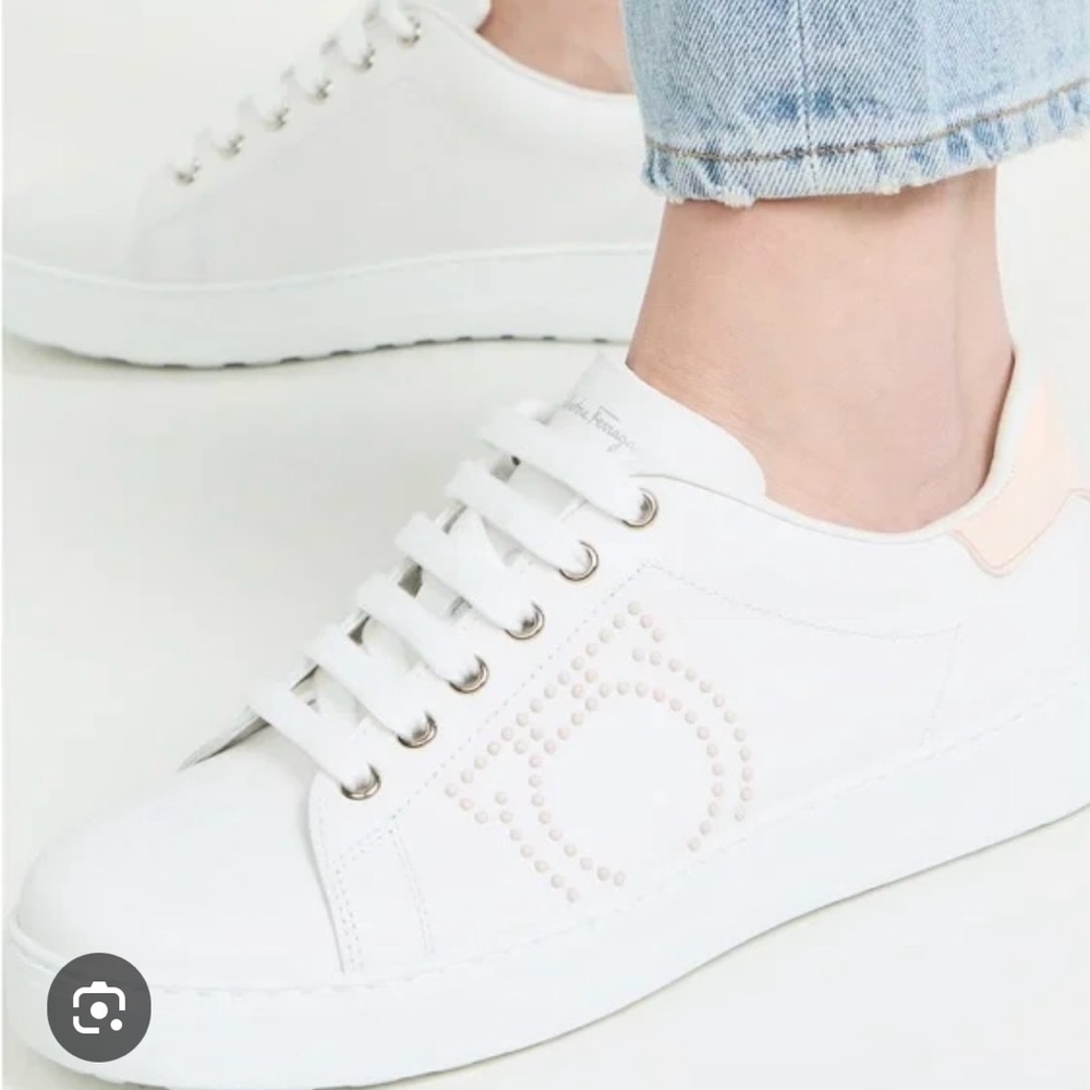 Salvatore Ferragamo White  leather Sneakers
Made in Italy